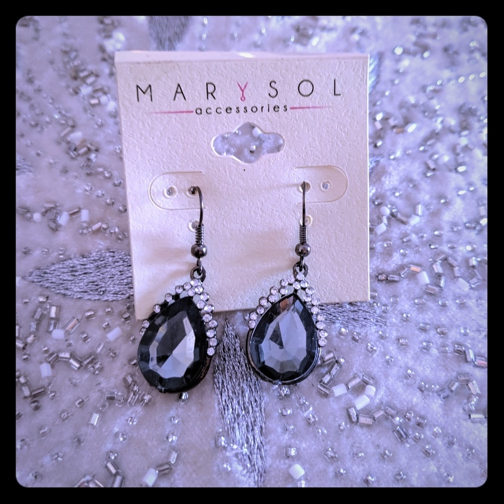 3 for $10 gray rhinestone earrings